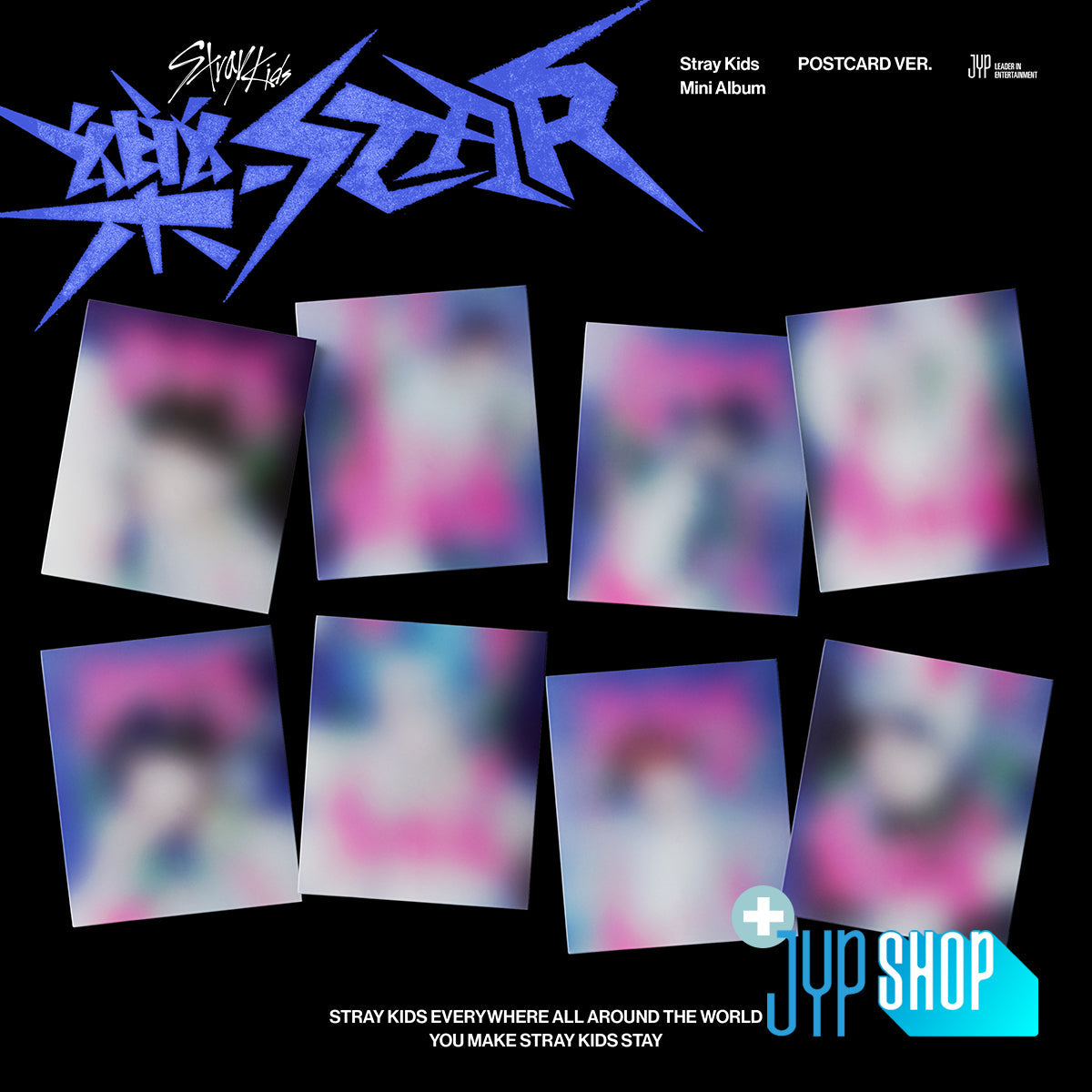 Stray Kids - 樂-STAR (ROCK-STAR) (POSTCARD ver.) (Random) + JYP SHOP P.O.B